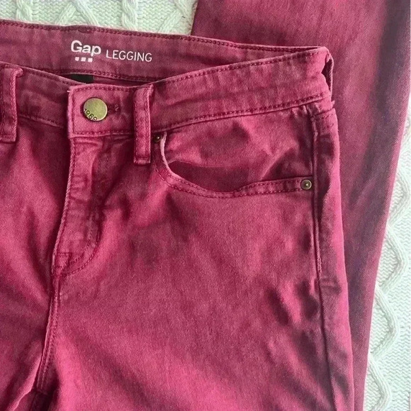 Gap Wine/Burgundy Jean Leggings - Picture 3 of 6